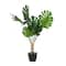 36" Green Vinyl Contemporary Potted Artificial Tree